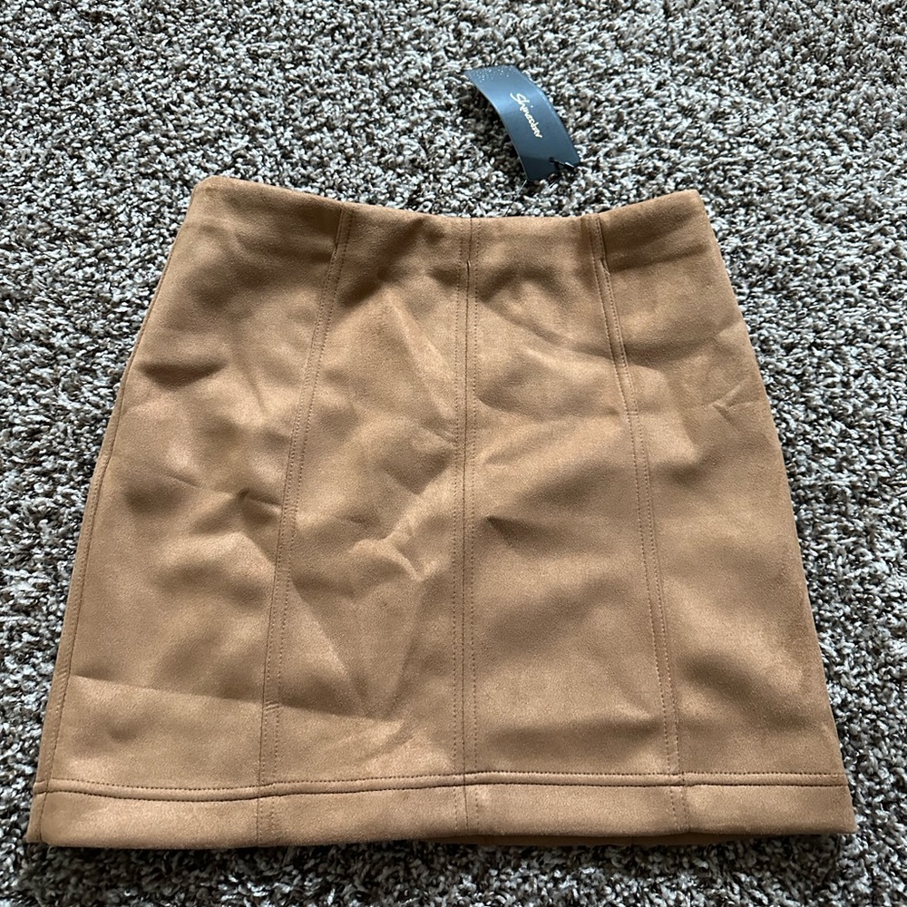 NWT Shinestar Faux Suede High Waisted Skirt